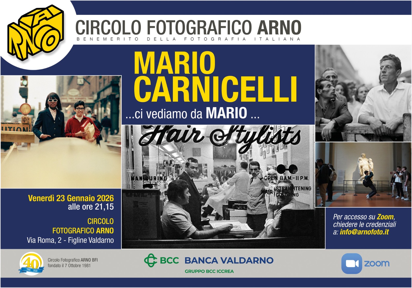 “Ci vediamo da Mario”: una serata con Mario Carnicelli al Circolo Fotografico Arno